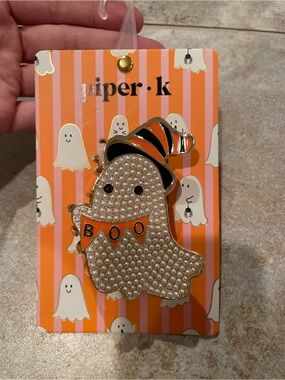 NWT Piper K faux pearl ghost metal hair claw clip
